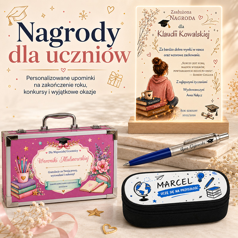 Prezent na zakończenie roku szkolnego dla uczniów