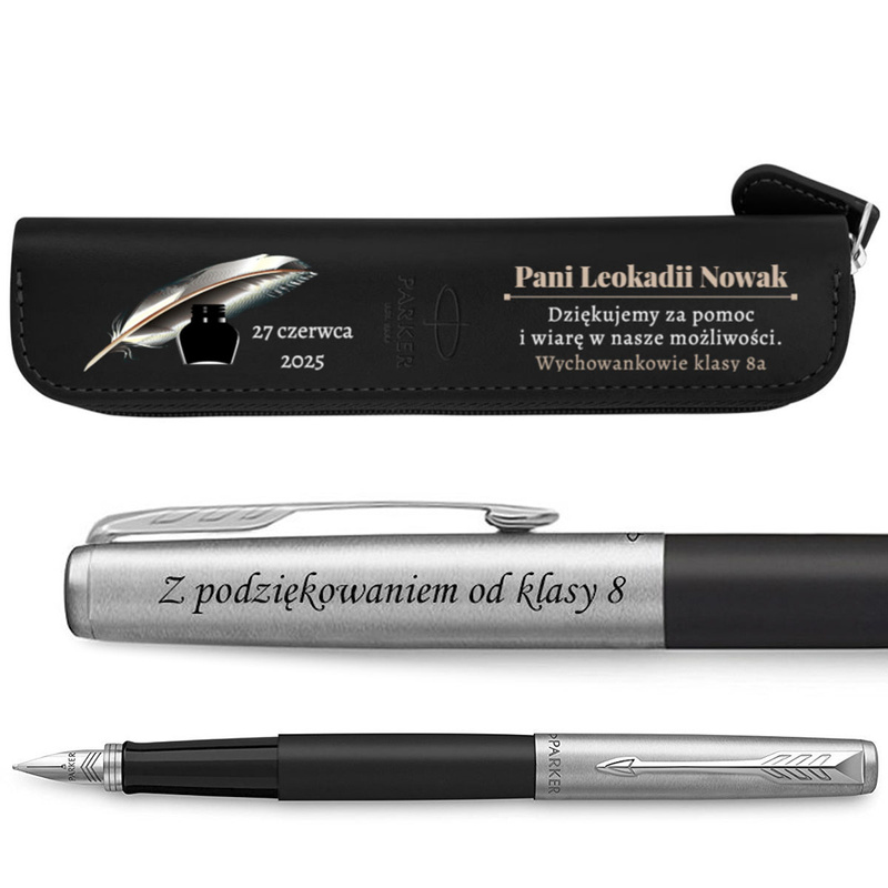 Pióro Parker Jotter Special czarne z grawerem + piórnik UV
