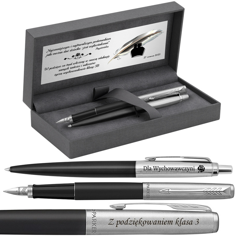 Zestaw dla nauczyciela Parker Jotter Bond Street z grawerem