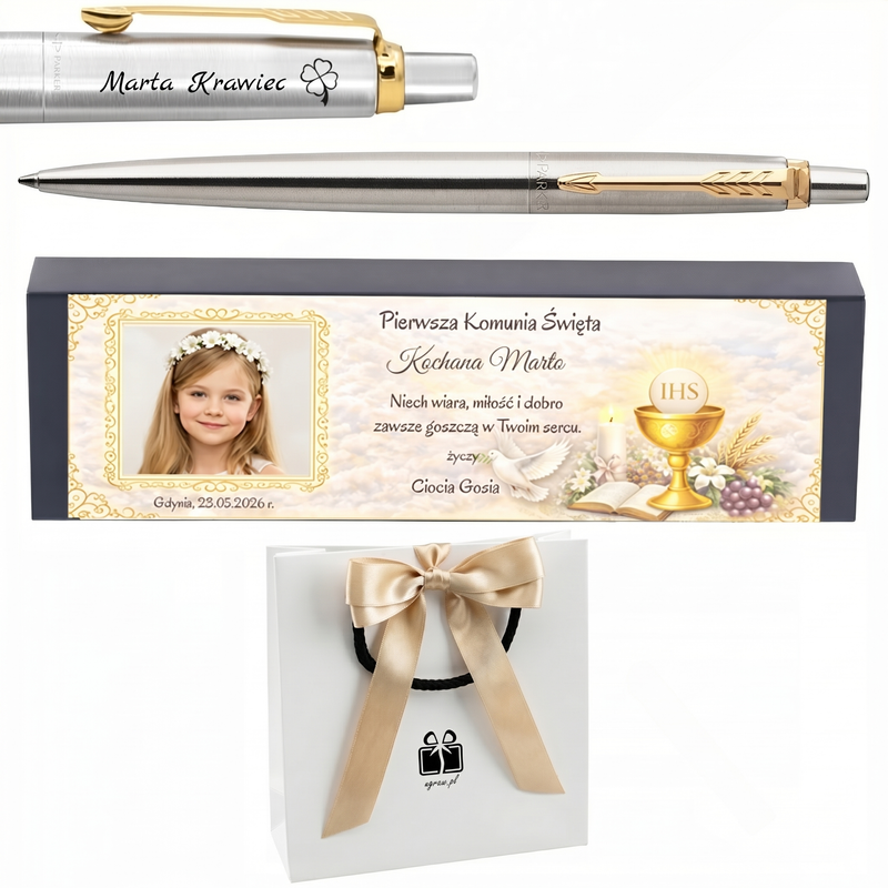Długopis PARKER Jotter GT z grawerem – elegancki prezent na Pierwszą Komunię Świętą