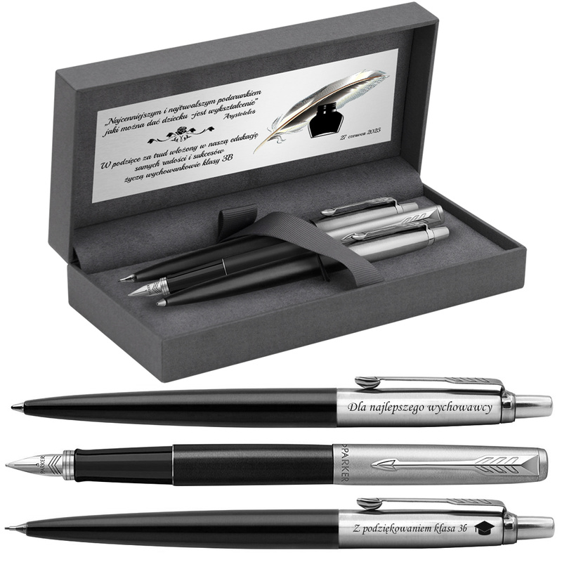 Zestaw dla nauczyciela Parker Jotter 3w1 Black CT z grawerem