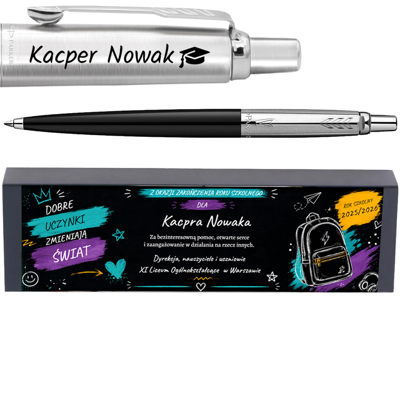 Długopis Parker Jotter Special CT z grawerem – elegancka nagroda dla ucznia