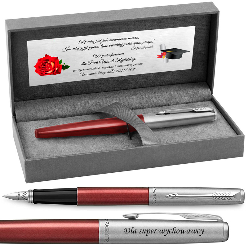 Pióro wieczne Parker Jotter Kensington Red CT z grawerem w pudełku