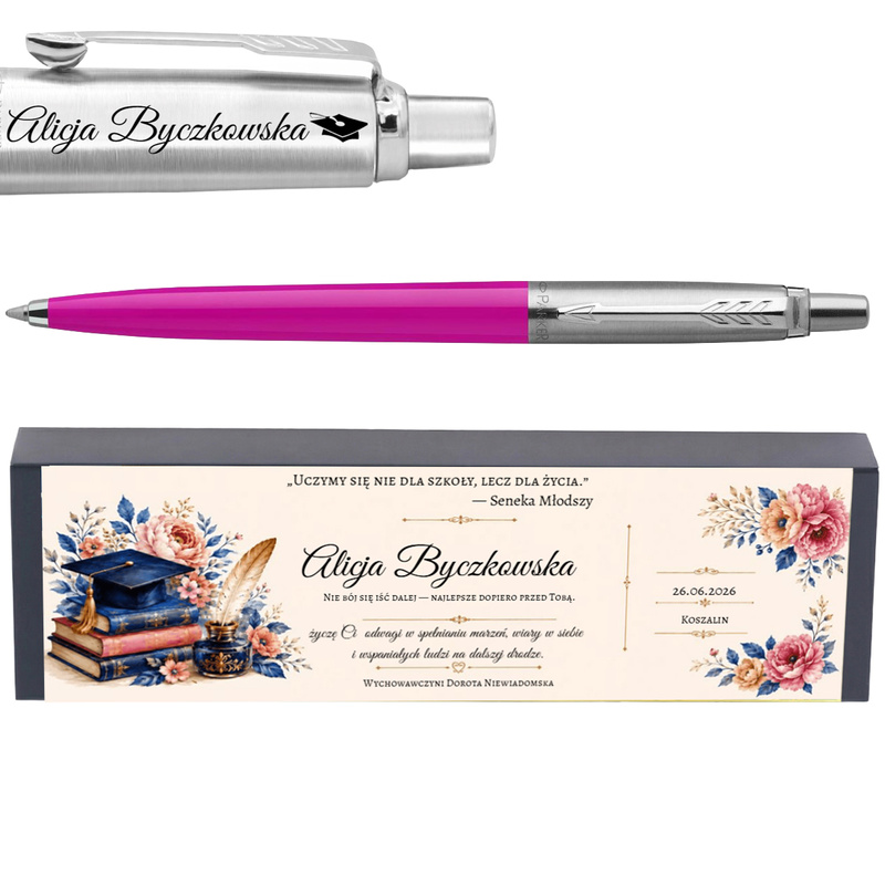Parker Jotter Special Magenta CT z grawerem – prezent na zakończenie roku szkolnego dla uczennicy