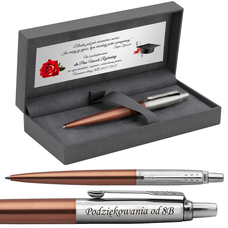 Długopis Parker Jotter CT Chelsea Orange z grawerem w pudełku