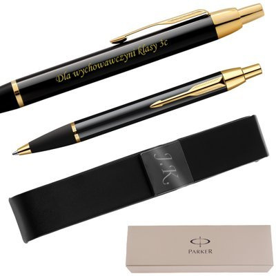 Długopis Parker IM Czarny GT + Etui Grawer