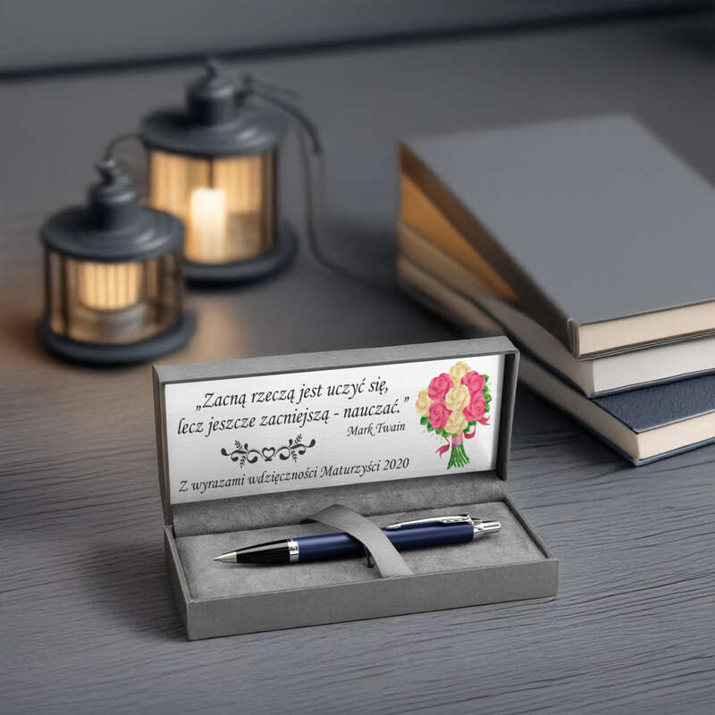 Długopis Parker IM matowy granat CT z grawerem w pudełku Prestige