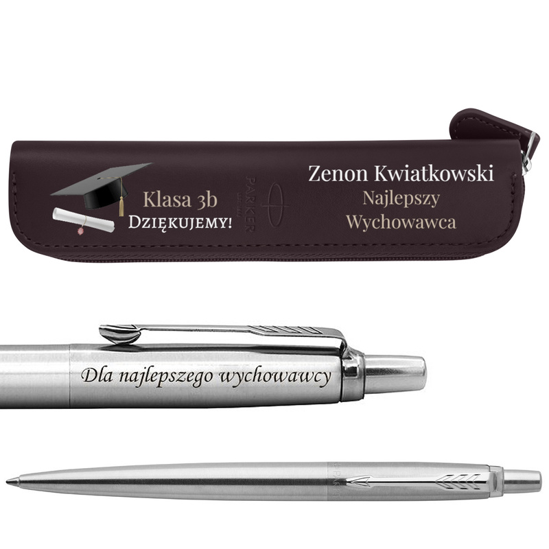 Długopis na Dzień Szefa: Parker Jotter CT z grawerem i etui UV