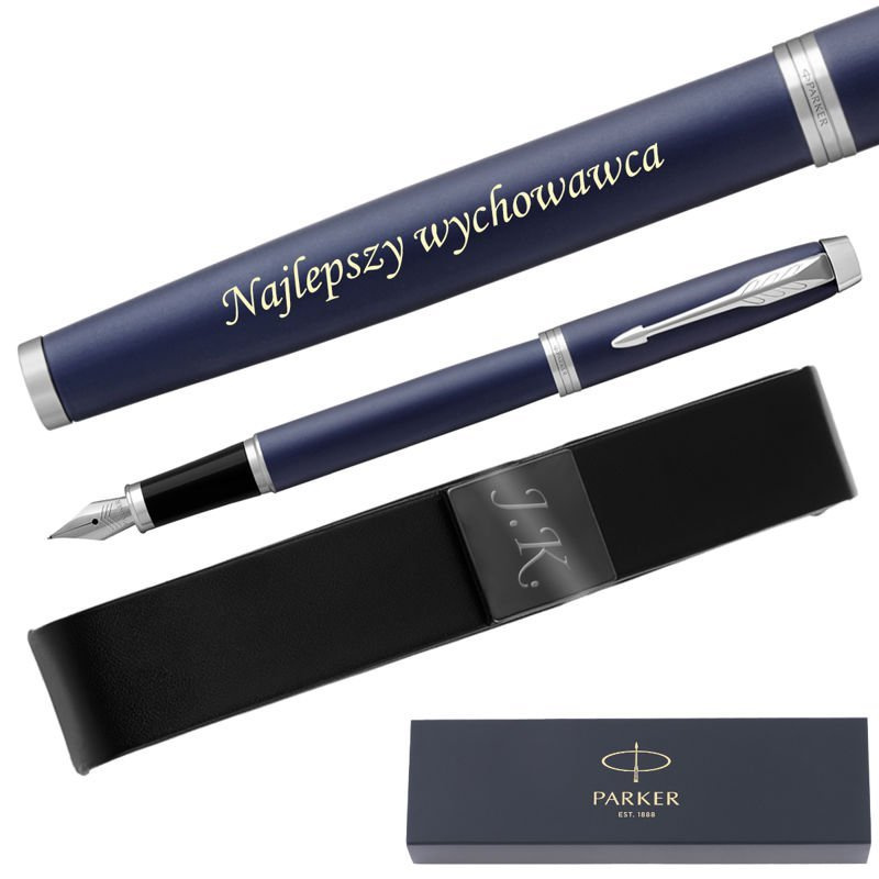 Parker IM Blue CT pióro wieczne z etui i grawerem laserowym