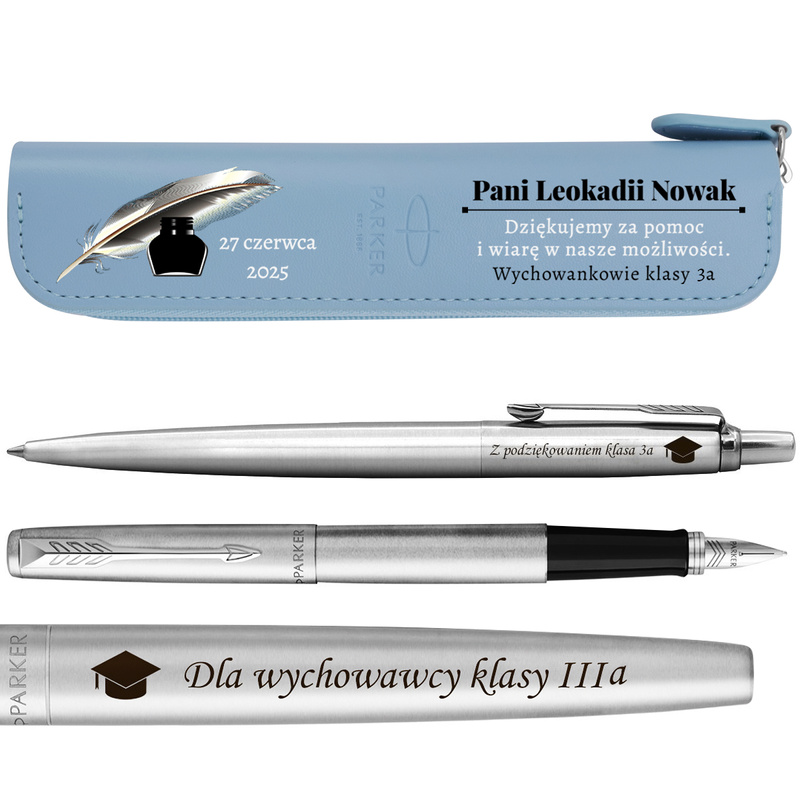 Zestaw Parker Jotter CT dla nauczyciela z grawerem i etui UV