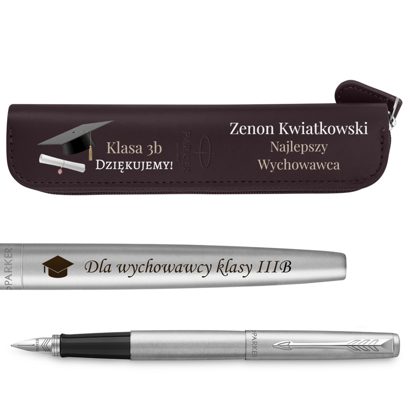 Zestaw na Dzień Nauczyciela: Parker Jotter CT, grawer i etui UV