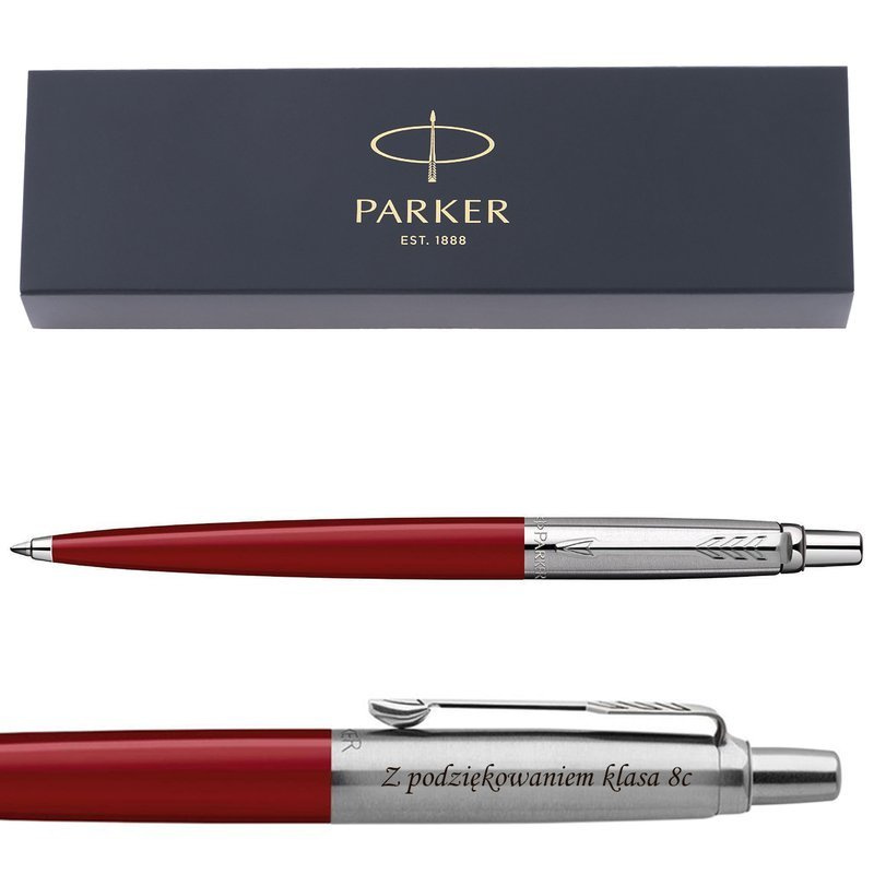 Długopis PARKER Jotter Special czerwony z grawerem i etui