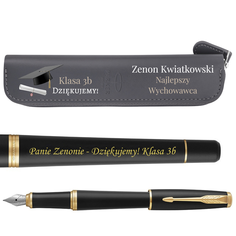 Podziękowanie: Parker Urban Muted Black GT z grawerem i etui UV