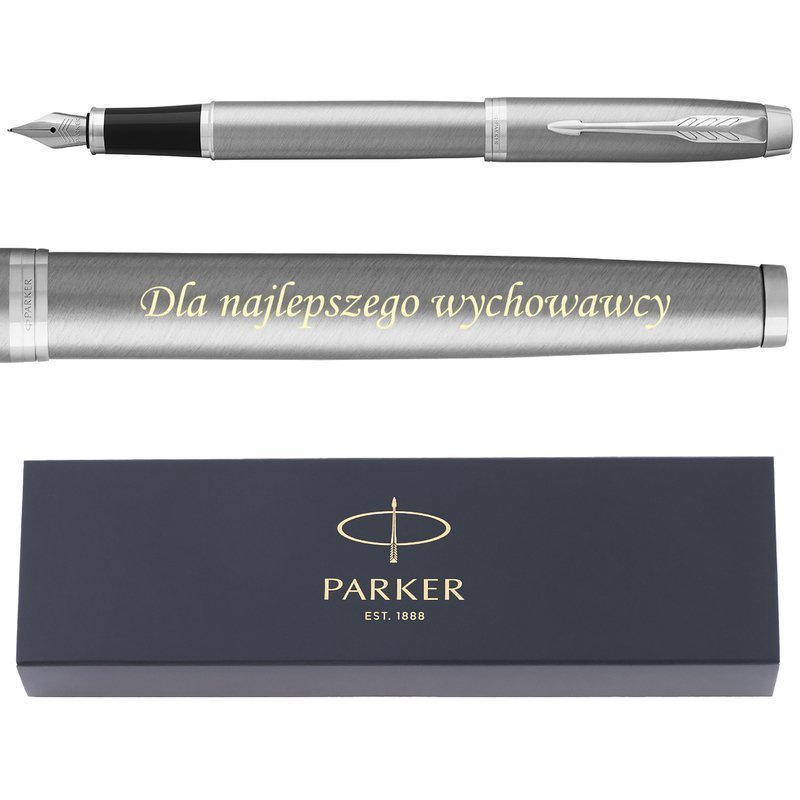Srebrne pióro wieczne Parker Essential CT z grawerem laserowym