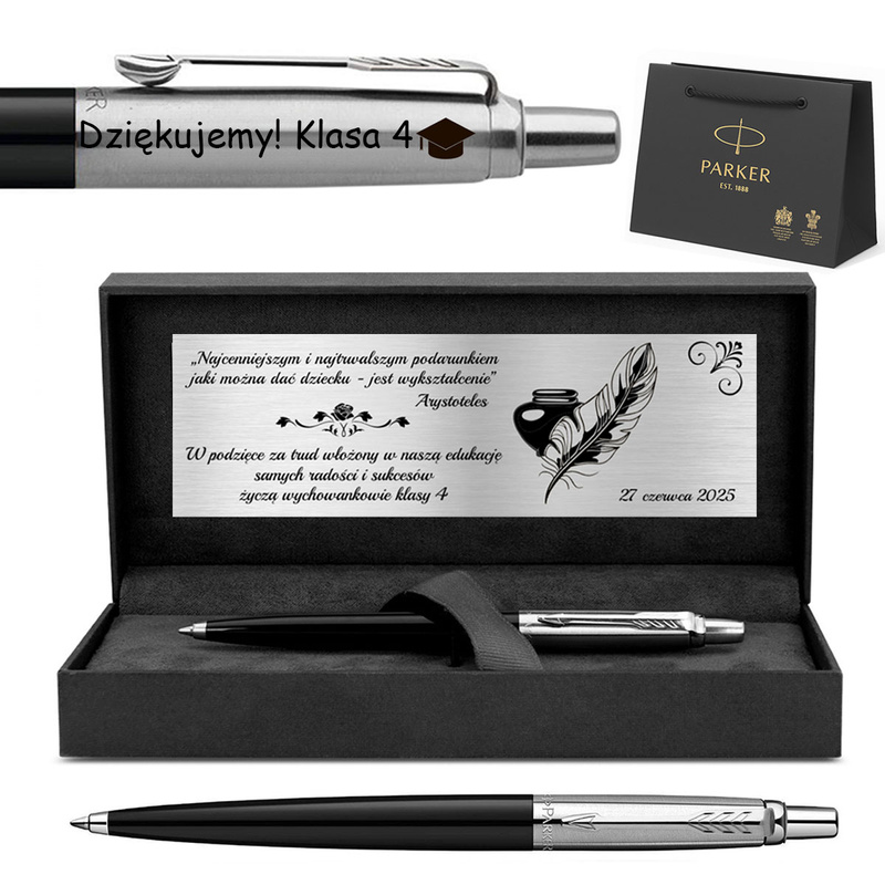 Długopis Parker Jotter Special czarny na zakończenie roku z grawerem