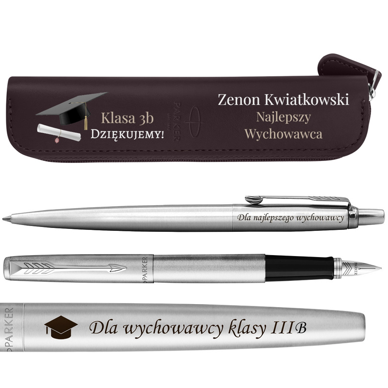 Zestaw na zakończenie roku: Parker Jotter CT z grawerem i etui UV