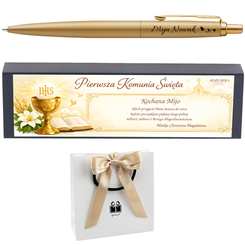 Długopis Parker Jotter XL Monochrome Gold – elegancki prezent na Pierwszą Komunię Świętą