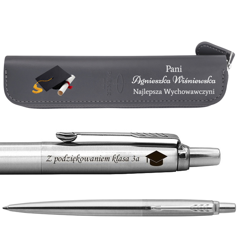 Podziękowanie dla nauczyciela: Parker Jotter CT z grawerem + etui UV