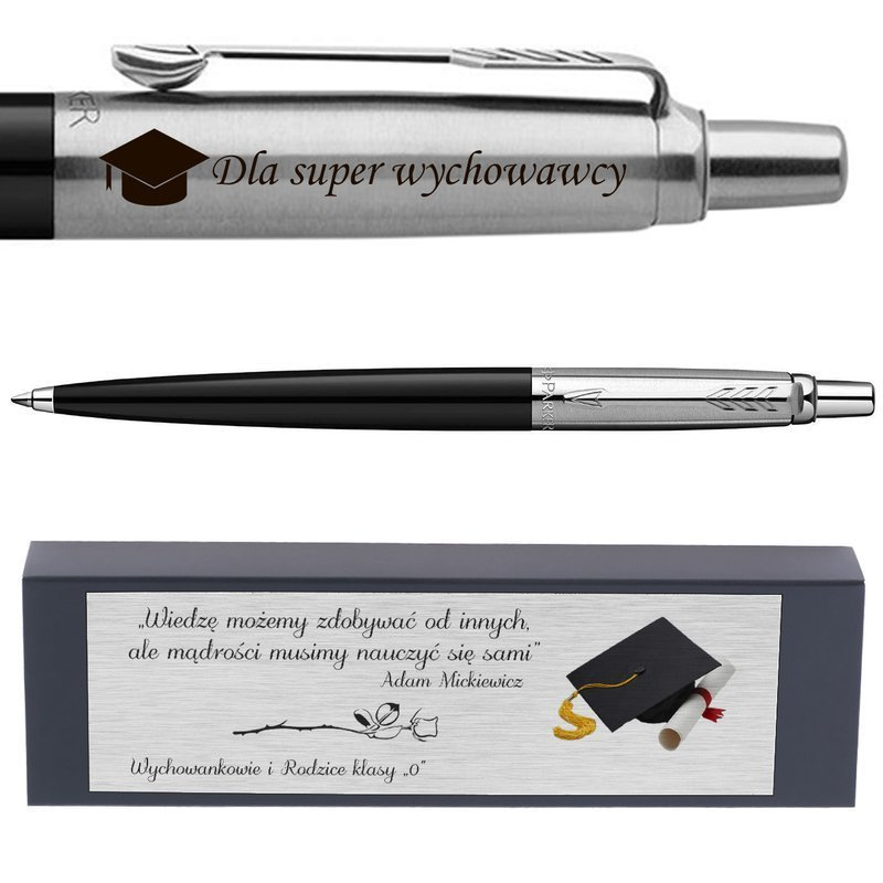 PARKER Jotter Special czarny prezent z grawerem i tabliczką
