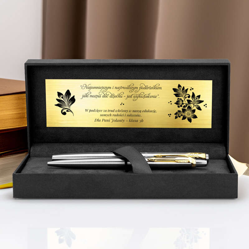Zestaw dla Nauczyciela / Pióro i Długopis / Parker Jotter GT / Pudełko z dedykacją / Własny grawer